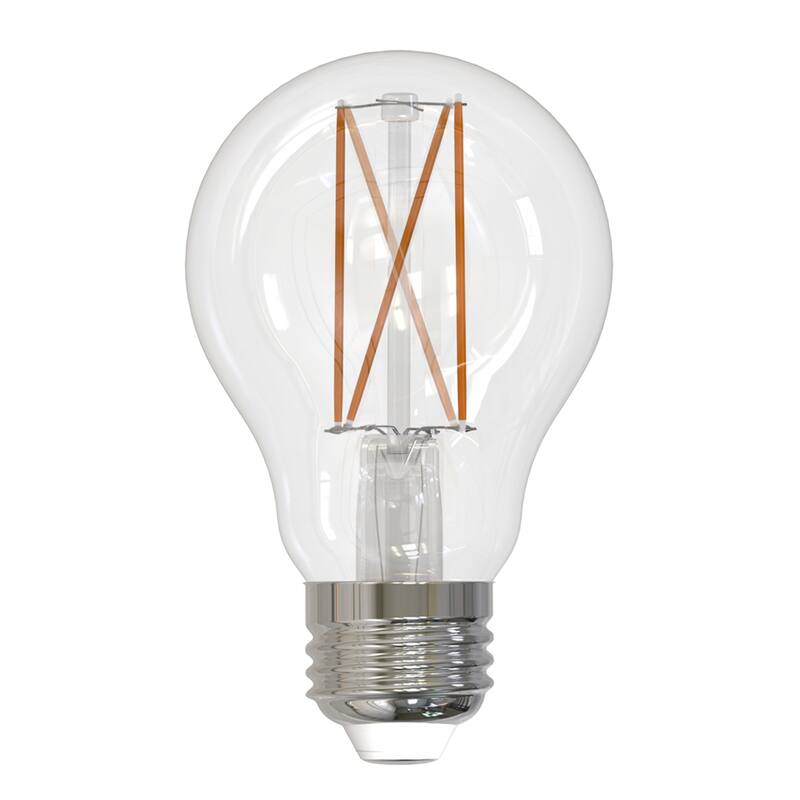 Bulbrite Pack of (2) 8.5 Watt Dimmable Clear Filament A19 Medium (E26) LED Bulb - 850 Lumens, 3000K, and 90 CRI