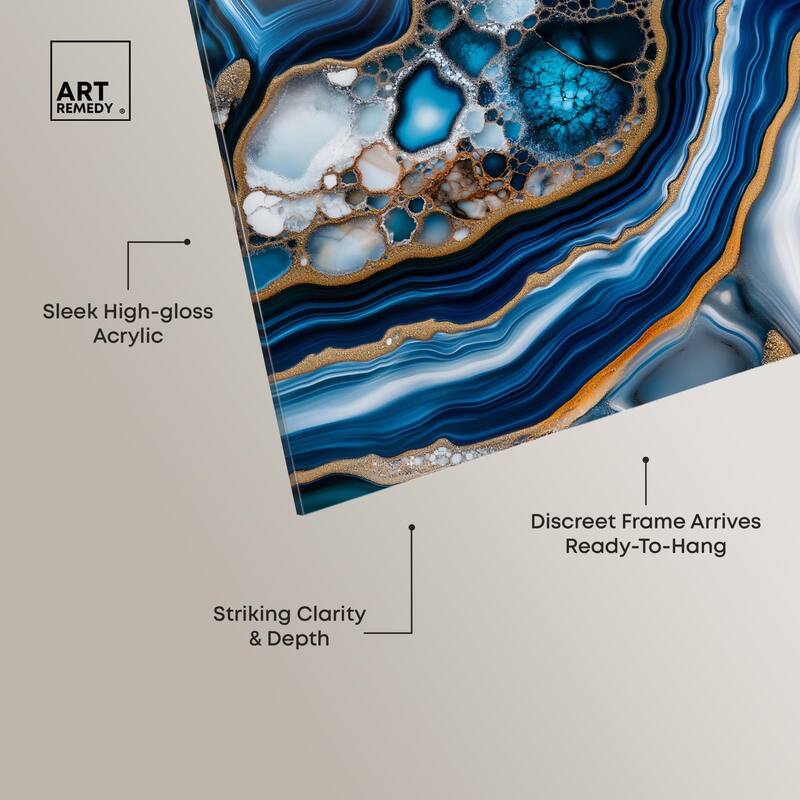 Azure Alveoli II Acrylic by Art Remedy, Ready to Hang