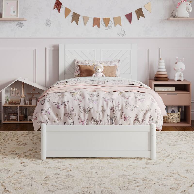 Clayton Platform Bed with Panel Footboard and Storage Drawers