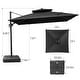 preview thumbnail 60 of 85, 11 x 11 FT Outdoor Square Patio Cantilever Offset Umbrella with Crank and 360 Degrees Rotation