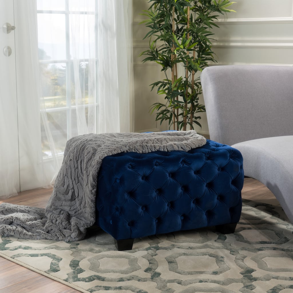 Basic Upholstered Ottoman - Versatile Neutral Home Decor