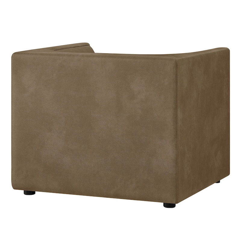 Hilda Curved Back Vegan Leather Armchair