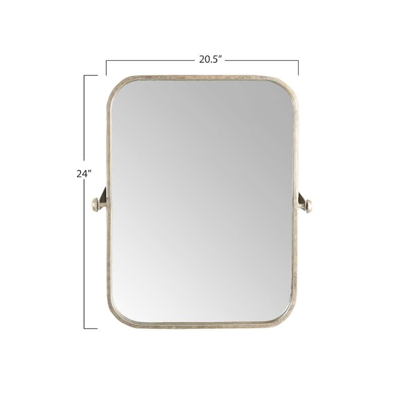 Metal Framed Pivoting Wall Mirror