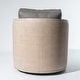 preview thumbnail 117 of 165, KINWELL 31"W Oak Frame Upholstered Swivel Barrel Armchair