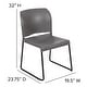preview thumbnail 81 of 88, 5 Pack 880 lb. Capacity Full Back Contoured Sled Base Stack Chair - 23.75"D x 19.5"W x 32"H