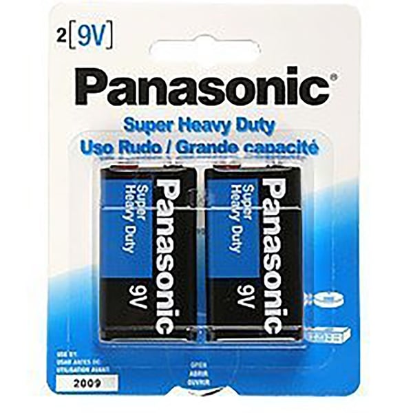 12-Pack Panasonic 9V Super Heavy Duty Batteries - 12 x 9V Batteries
