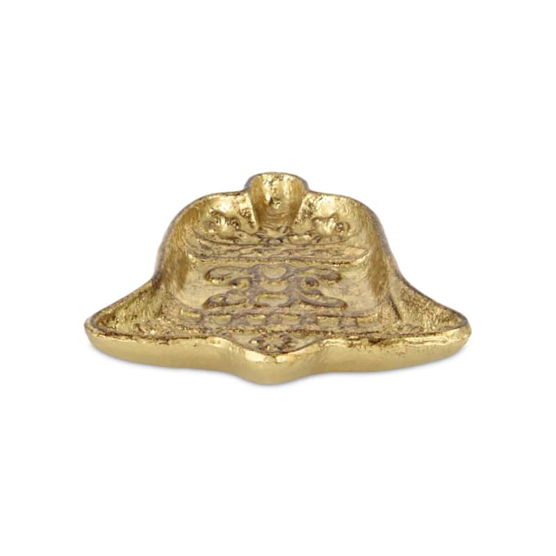 HomeRoots 5" Gold Cast Iron Christmas Bell Trinket Tray - 5.00 in. x 0.75 in. x 6.50 in.