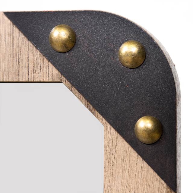 Furniture of America Revo Industrial 31-inch Metal Wall Mirror