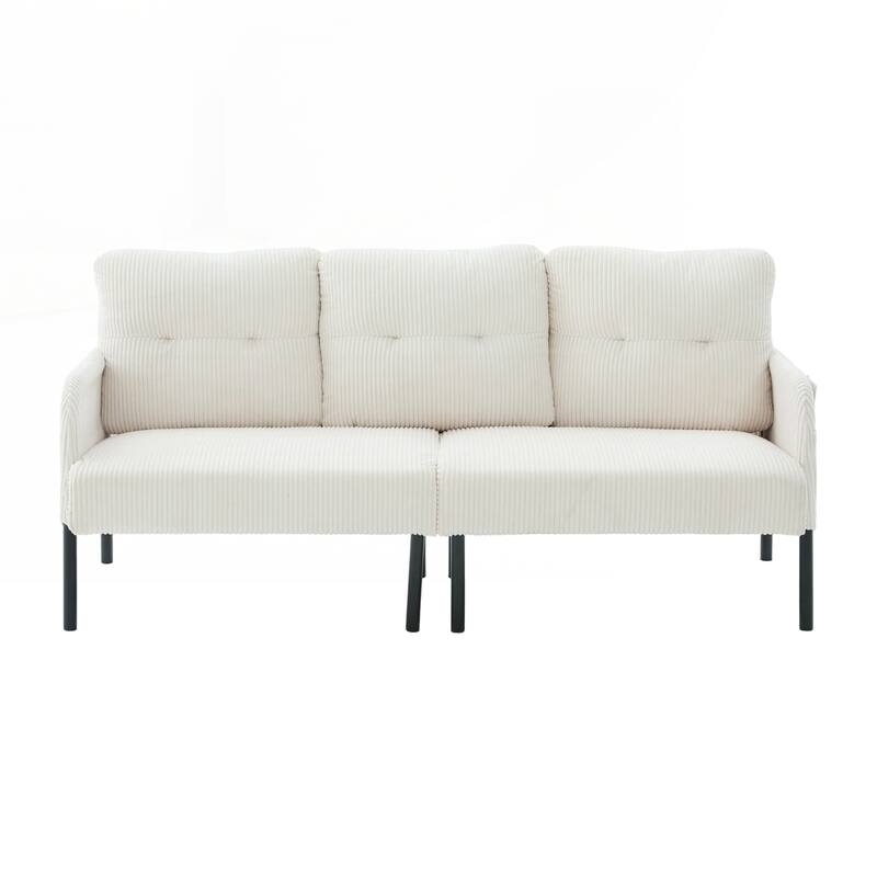 Oversized Loveseat, Modern & Plush Double-seater Sofa, Corduroy Upholstered Couch