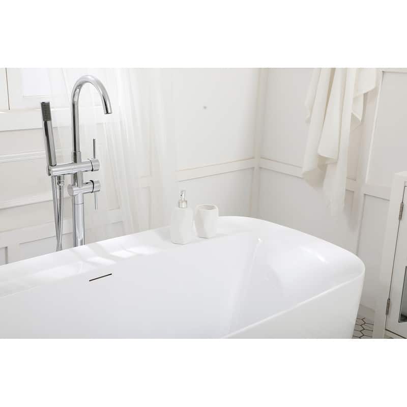 Chad Soaking Bathtub in Glossy White