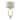 D14x28.5" Oval Shape Cut Out Metal Table Lamp with Cream Linen Shade