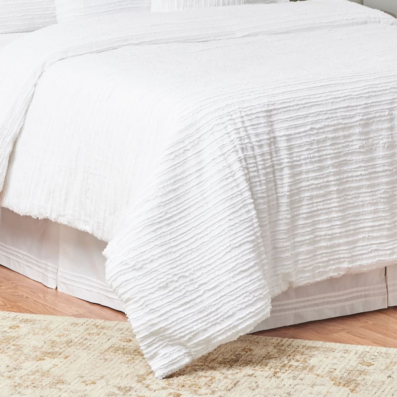 Eyelashes White 5 Piece Comforter Set