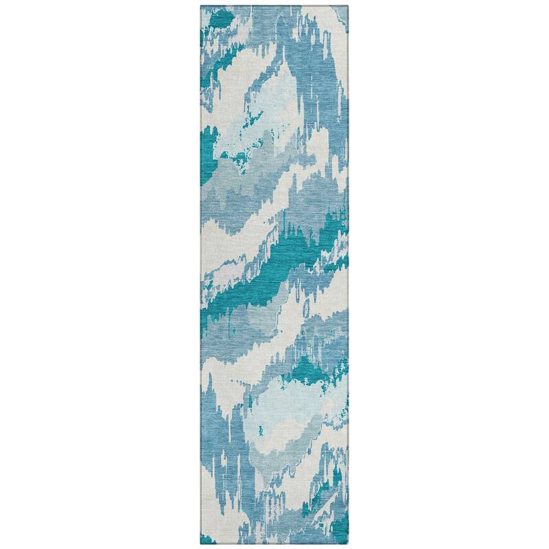 Machine Washable Indoor/ Outdoor Chantille Ombre Abstract Rug