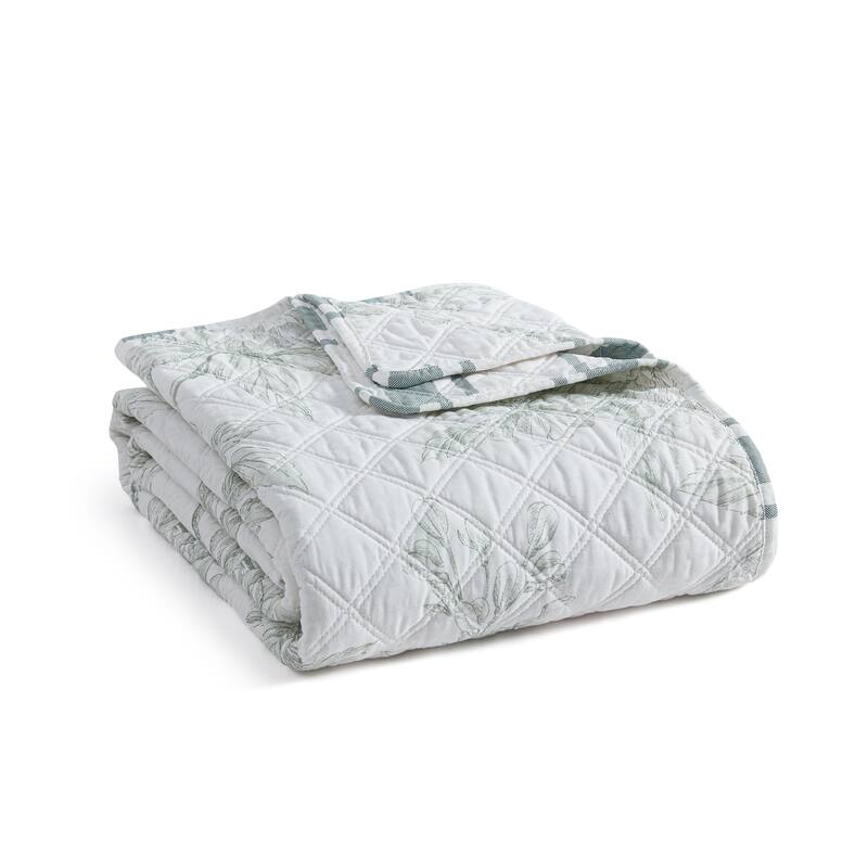 Martha Stewart Cotton Quilted Throw Blanket