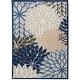 preview thumbnail 45 of 112, Nourison Aloha Floral Modern, Indoor/Outdoor Area Rug 3'6" x 5'6" - Blue/Multicolor