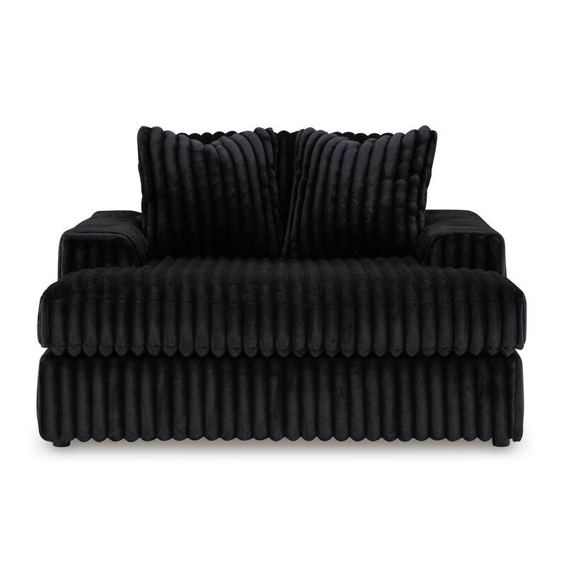 Roundhill Furniture Azulu Oversized Chaise, with Cup holders and USB Charging