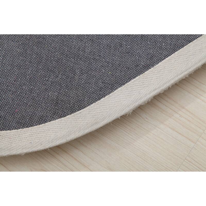 Hearts Collection Hand Woven Shag Area Rug - 24" x 24"