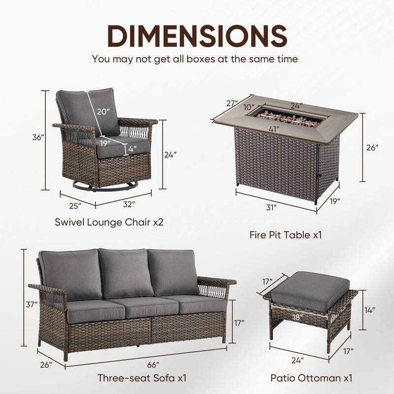 Gymojoy Patio Furniture Set with Professional Outdoor Cushions