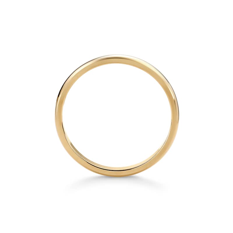 Clover Yellow Gold High-Polish Classic Wedding Band