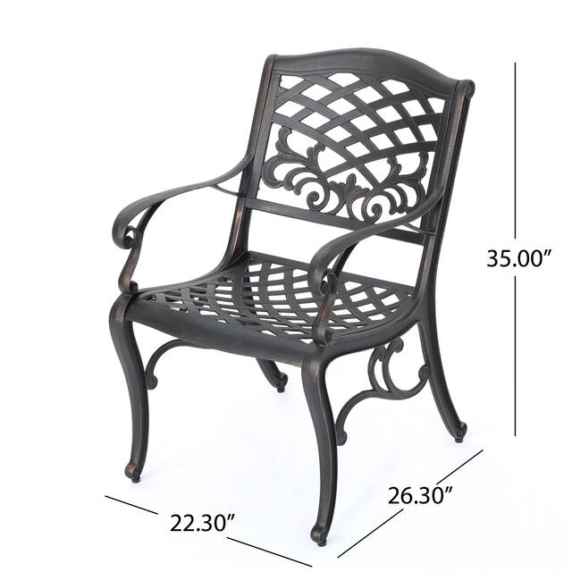 Sarasota Aluminum Outdoor Chair by Christopher Knight Home (Set of 2) - N/A