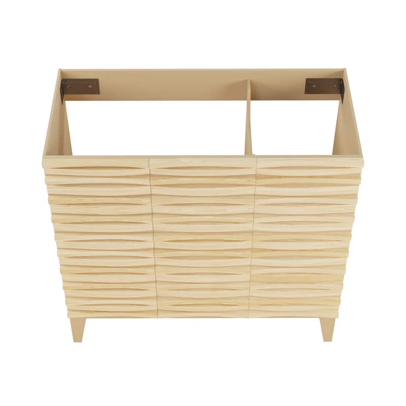 Cascade 36" Bathroom Vanity In Natural Oak - Cabinet