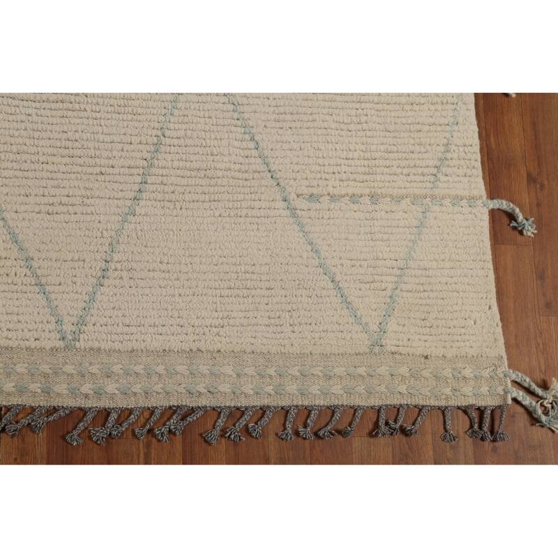 Trellis Moroccan Modern Area Rug Handmade Wool Carpet - 8'9"x 12'5"