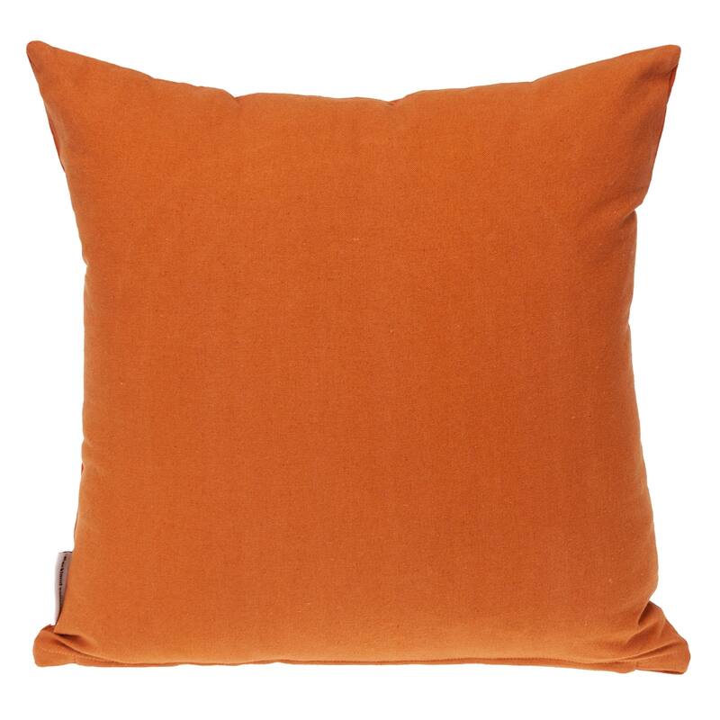 Abstract Cross Hatch Square Cotton Throw Pillow - 18" - Orange