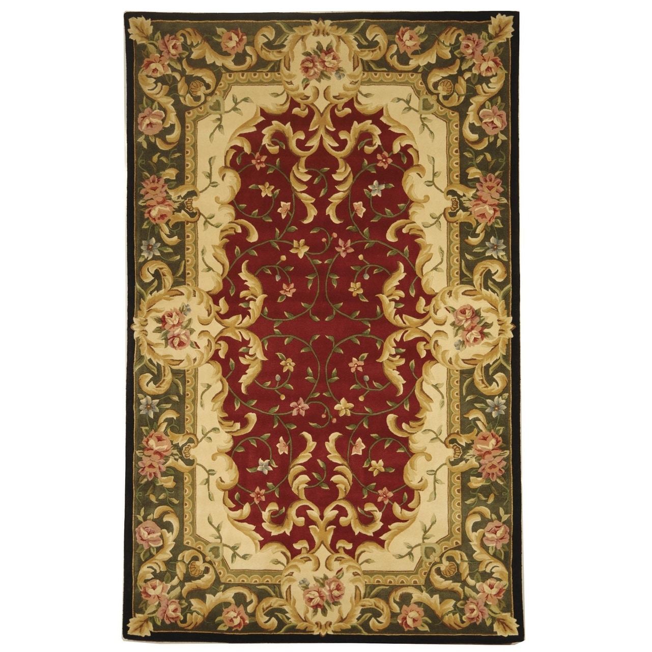 SAFAVIEH Handmade Naples Jablanka Traditional Oriental Scrolls Wool Rug