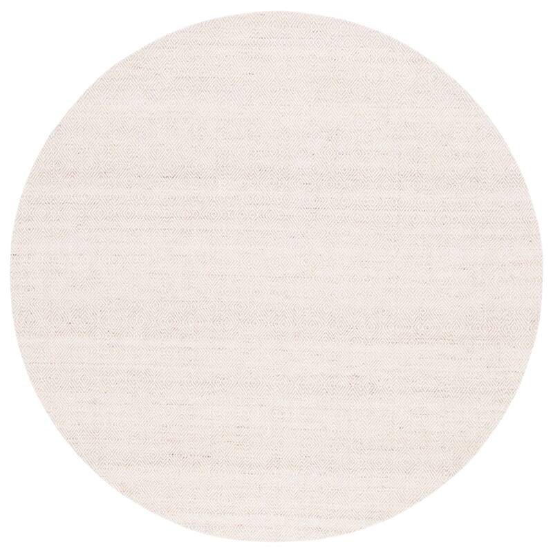 Martha Stewart by SAFAVIEH Madelon Geometric Wool Rug - 6' Round - Beige/Ivory