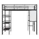 preview thumbnail 7 of 10, Twin Size Loft Metal Bed with 3-Layer Shelves and Desk , Stylish Frame with Whiteboard for Study and Storage