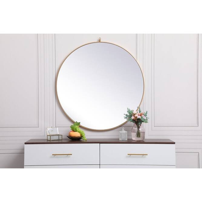 Elegant Lighting Eternity 39" Diameter Circular Beveled Metal Framed