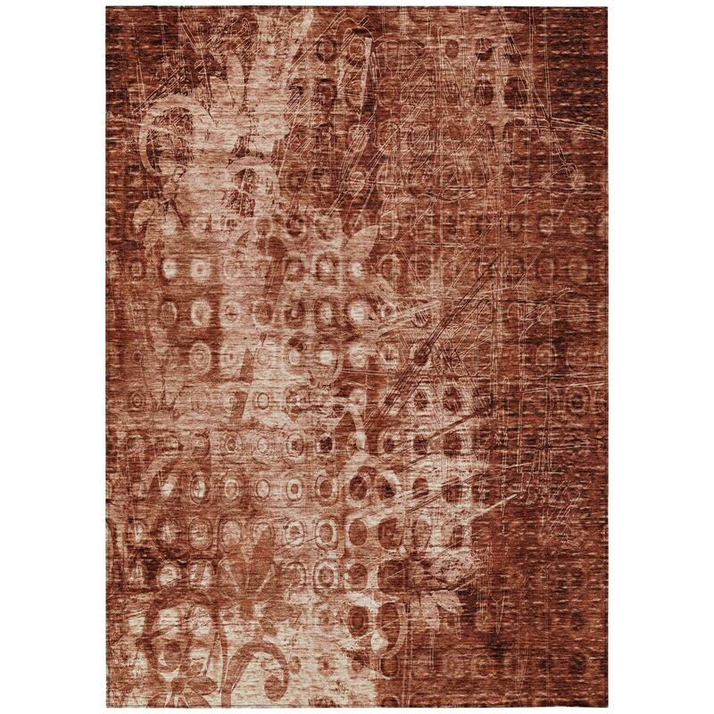 HomeRoots Ikat Transitional Rectangle Outdoor Rug