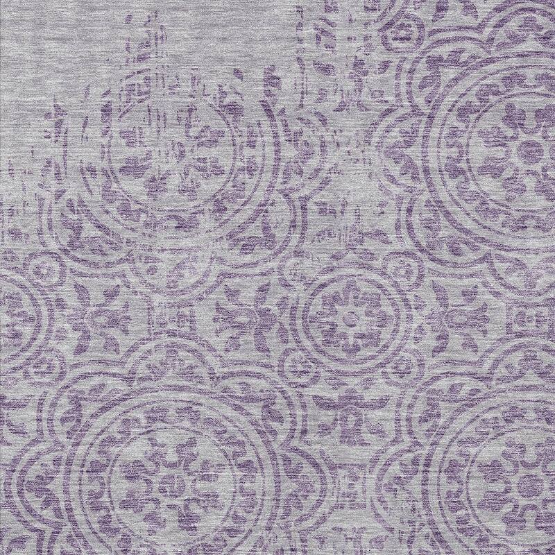 HomeRoots Medallion Transitional Rectangle Outdoor Rug