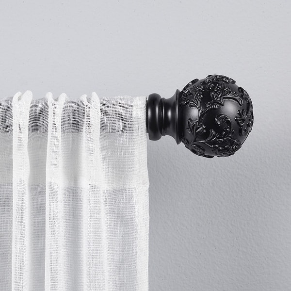 slide 2 of 13, ATI Home Vine 1" Adjustable Curtain Rod and Finial Set
