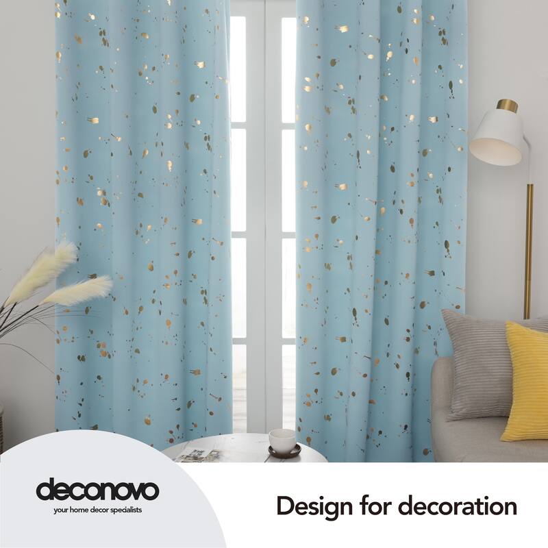 Deconovo Gold Spot Curtain Panel Pair (2 Panel)