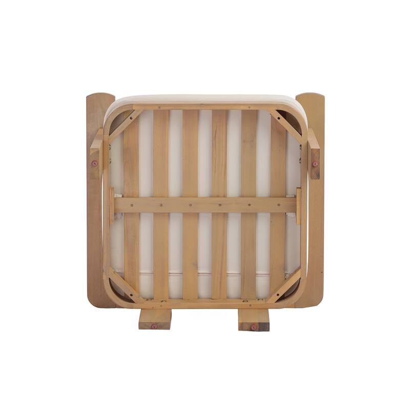 Christopher Knight Home - Elma Outdoor Acacia Wood Patio Conversation Set with Slatted Coffee Table & Cushions