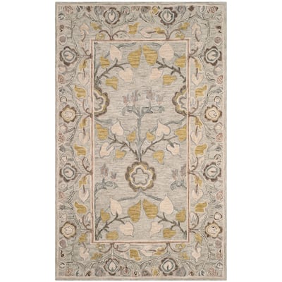 SAFAVIEH, Handmade Roslyn Aldijana Modern Floral Wool Rug