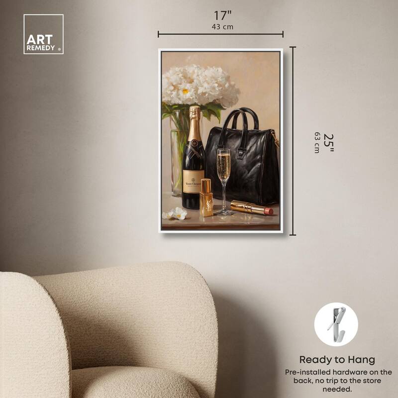 Cheers to Lovely Glam Canvas by Art Remedy