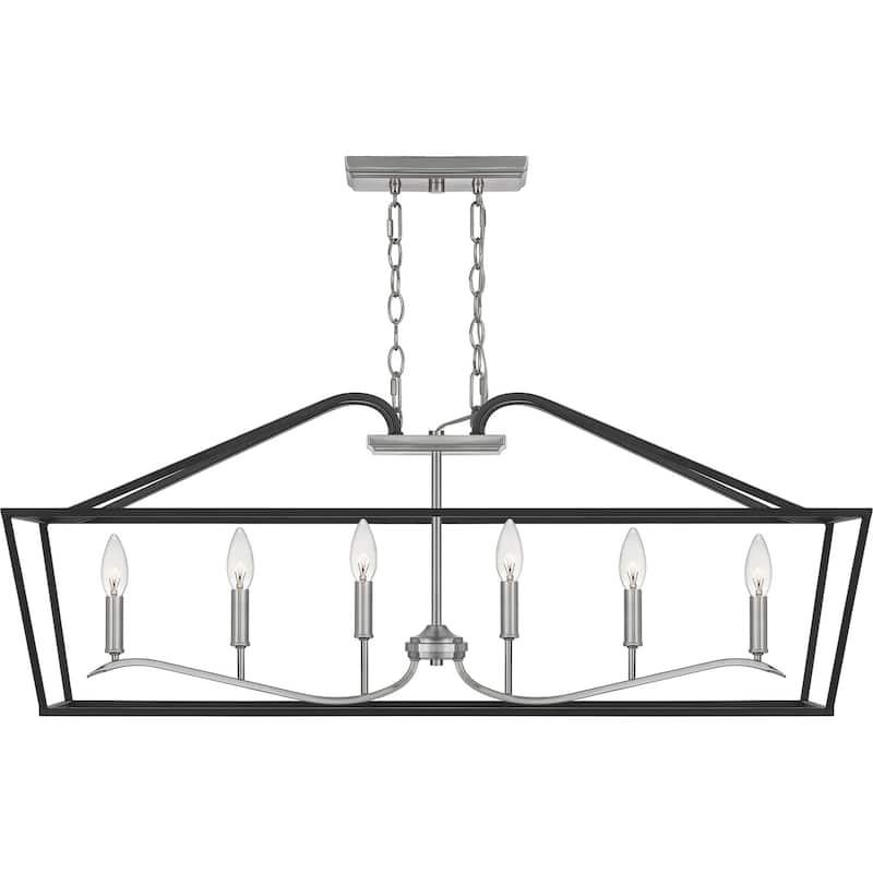 Catalina 6-Light Island Chandelier in Matte Black