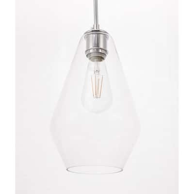 Elegant Lighting Gene Single Light 7" Wide Mini Pendant with Clear