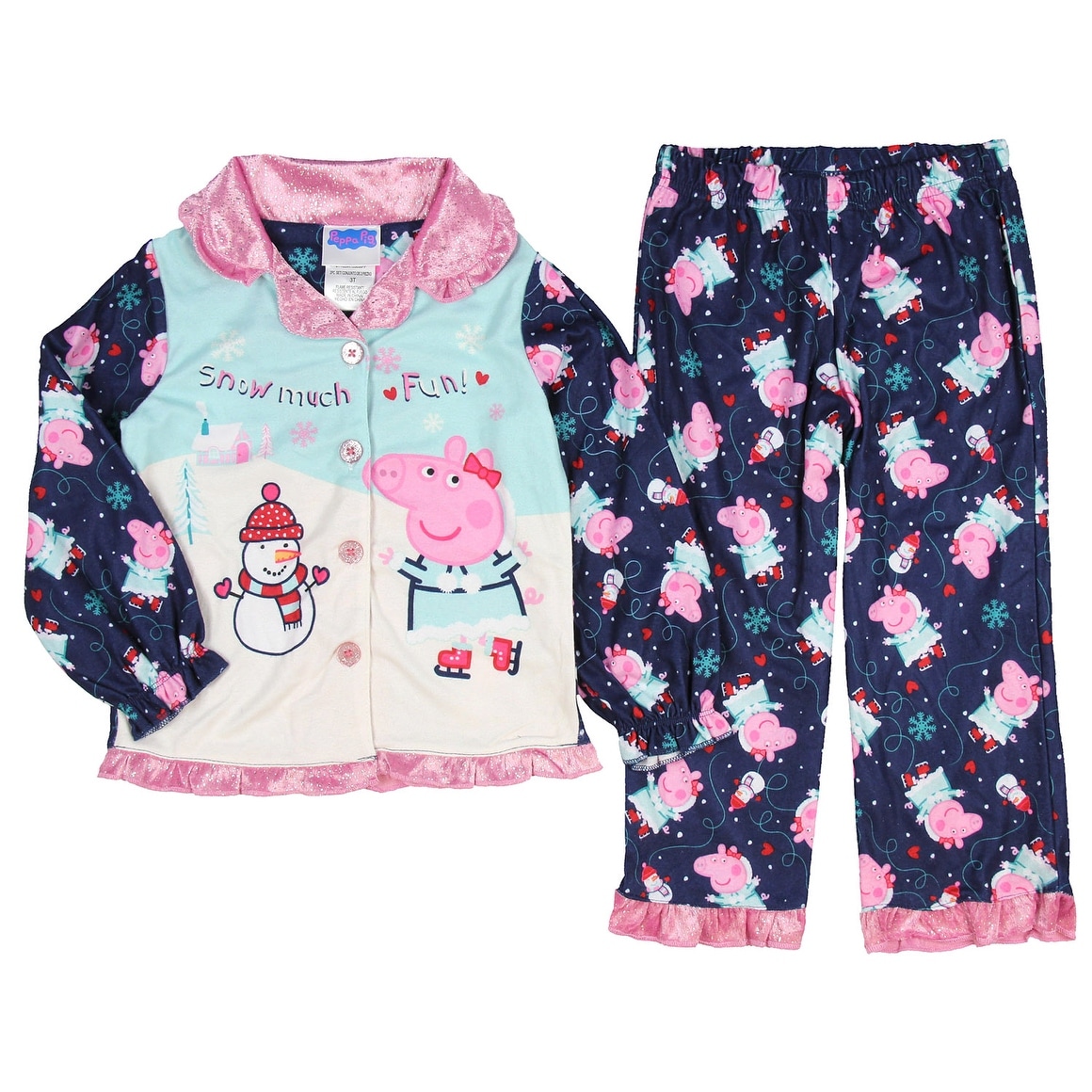 Shop Peppa Pig Pajamas Girls Toddler Snow Much Fun Winter