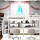preview thumbnail 14 of 19, Wooden Loft Bed with Built-In Desk and Storage, Twin Loft Bed with Staircase, Easy To Install