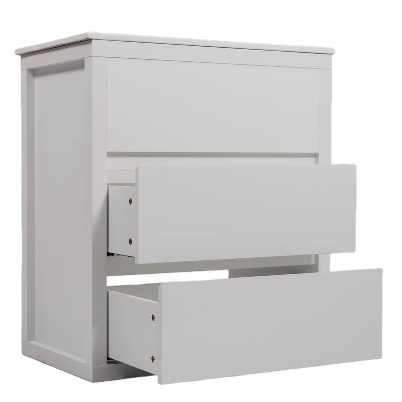 30"Bathroom Vanity with Ceramic Sink and 2 Drawers, Freestanding Vanity with Smooth Drawer Slides & Waterproof Finish