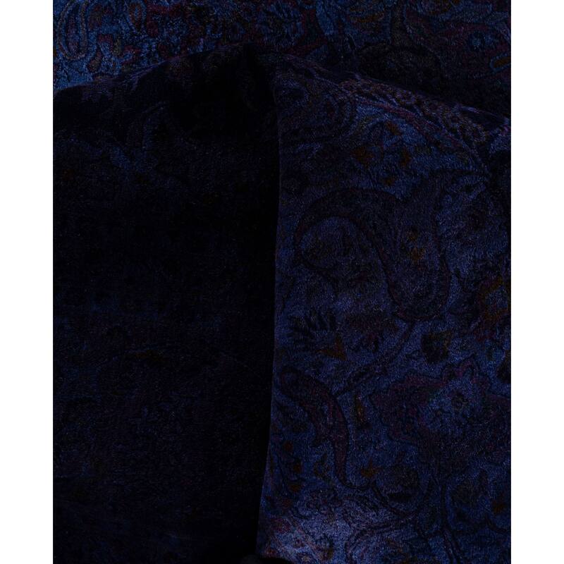 Overdyed One-of-a-Kind Hand-Knotted Area Rug - Purple - 10' 0" x 14' 0"