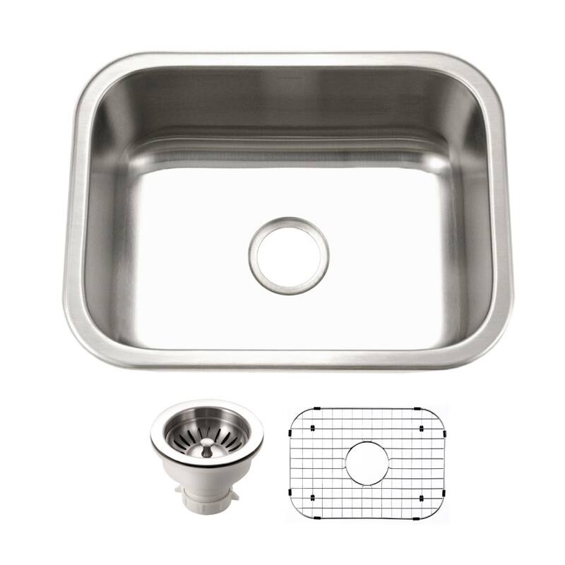 Houzer Belleo 23" Drop In Single Basin Stainless Steel Kitchen Sink - Stainless Steel