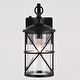 preview thumbnail 8 of 11, VAXCEL Adams 1-Light Black Dusk to Dawn Sensor Outdoor Wall Sconce, Durable Steel, Clear Seeded Glass Shade, LED Compatible