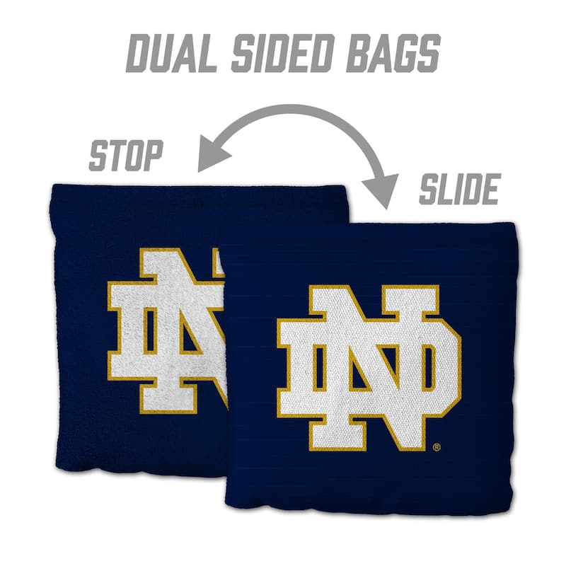 Notre Dame Fighting Irish NCAA Dual Sided Pro Stop & Slide Cornhole Bags