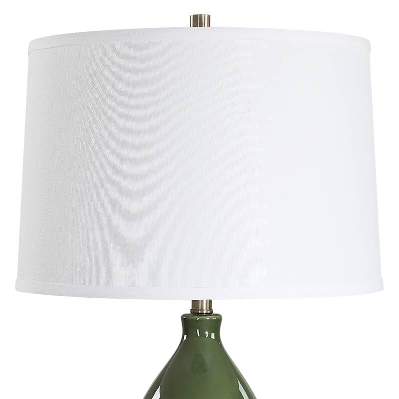 Strick & Bolton Ceramic Glazed Metal Table Lamp