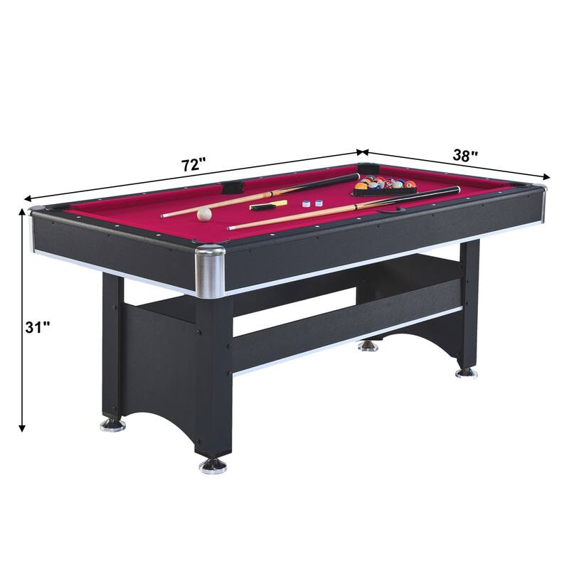 6 FT Pool Table with Table Tennis Top