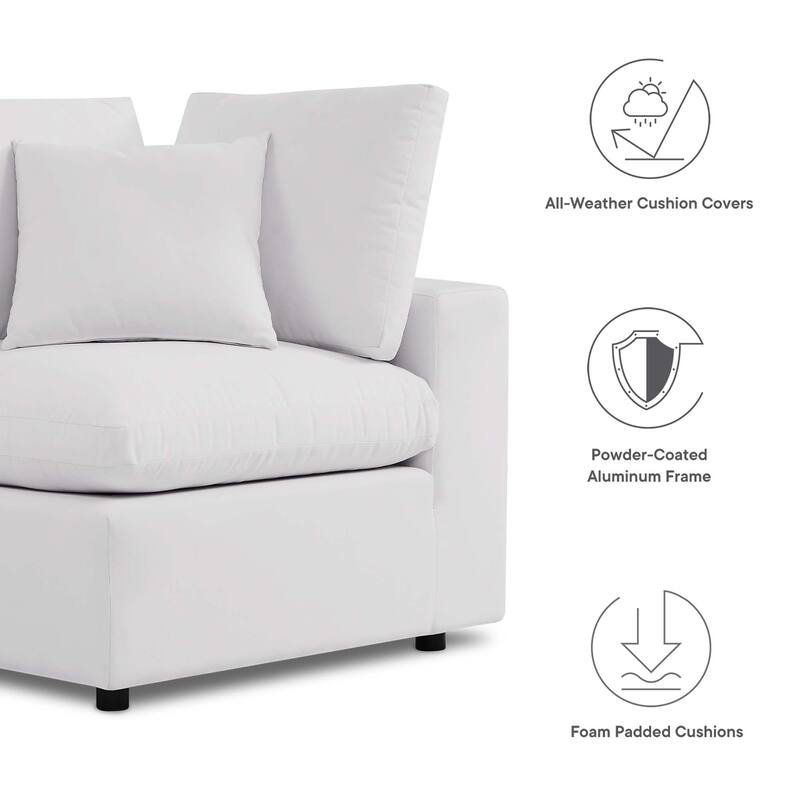 Commix Outdoor Patio Overstuffed Outdoor Patio Loveseat